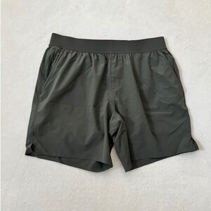 True Classic 7" Athletic Shorts Gray Lined‎ Zipper Pocket Activewear Large